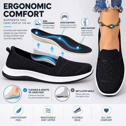 StepCushion Prime™ Orthopedic Slip-On Walking Shoes for Pain-Free Days