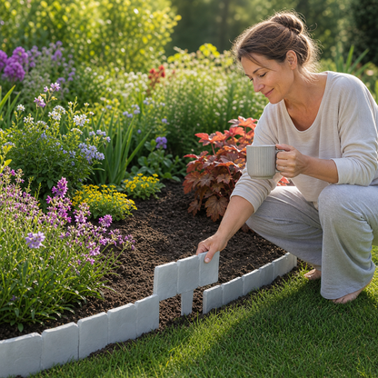 StoneHaven™ Elegant Stone-Look Garden Fence