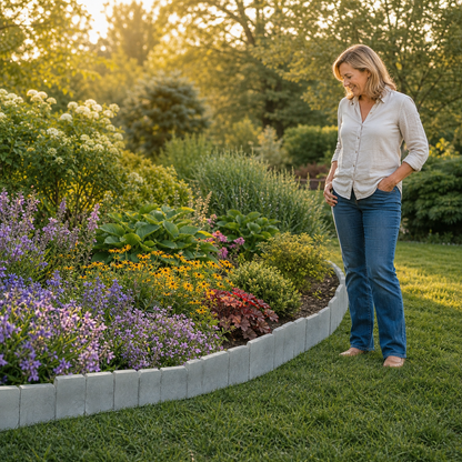 StoneHaven™ Elegant Stone-Look Garden Fence