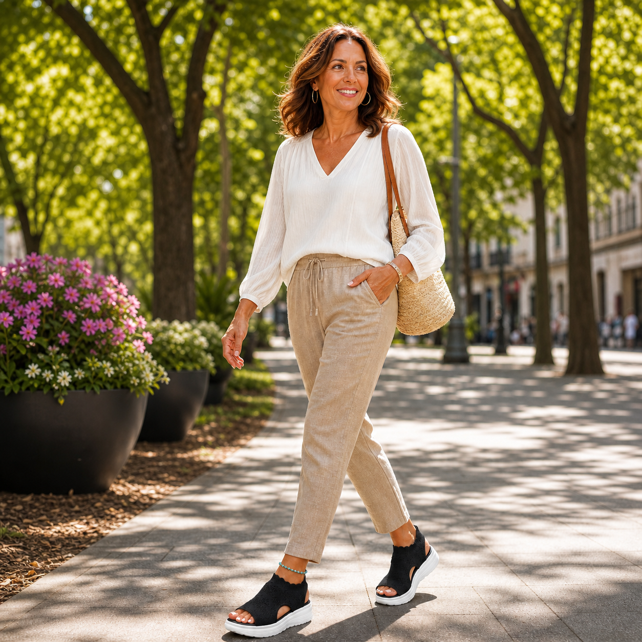 StrideEase™ Sleek Breathable Platform for Pain-Free Walking
