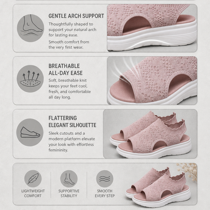 StrideEase™ Sleek Breathable Platform for Pain-Free Walking