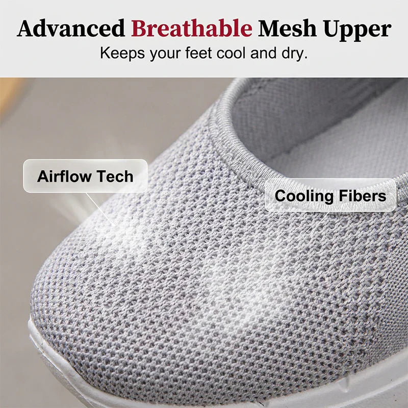 StrideFit Pro™ Cushioned Walking Sneakers with Adjustable Strap
