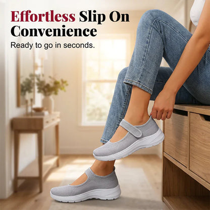 StrideFit Pro™ Cushioned Walking Sneakers with Adjustable Strap