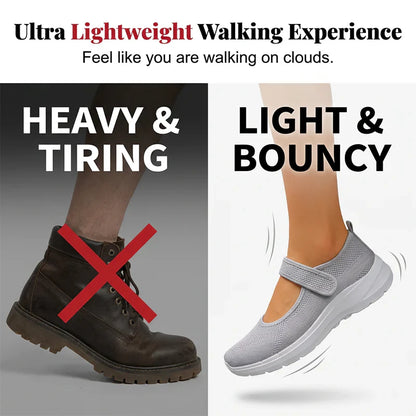 StrideFit Pro™ Cushioned Walking Sneakers with Adjustable Strap