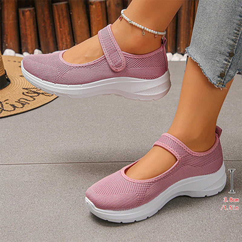 StrideFit Pro™ Cushioned Walking Sneakers with Adjustable Strap