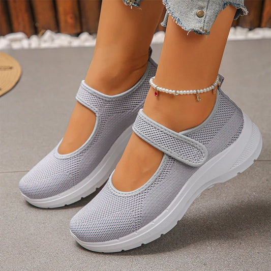 StrideFit Pro™ Cushioned Walking Sneakers with Adjustable Strap