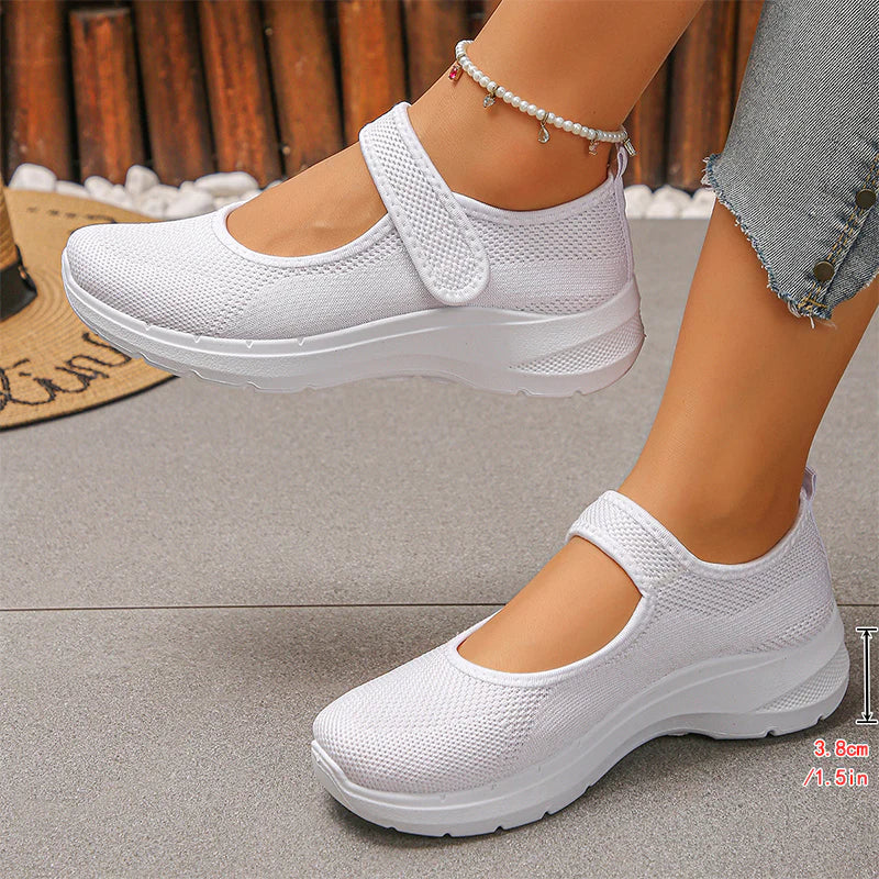 StrideFit Pro™ Cushioned Walking Sneakers with Adjustable Strap