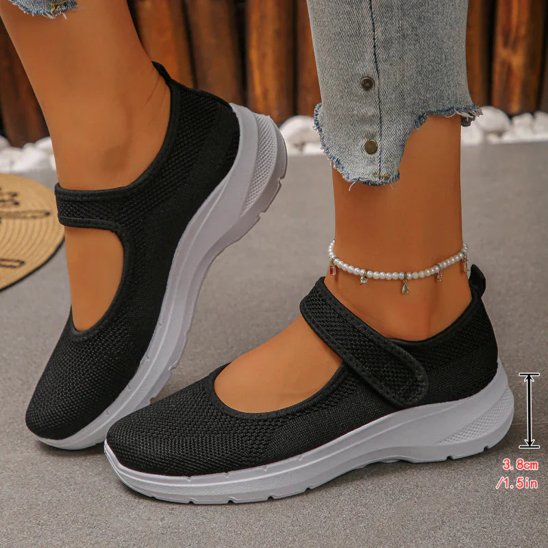StrideFit Pro™ Cushioned Walking Sneakers with Adjustable Strap