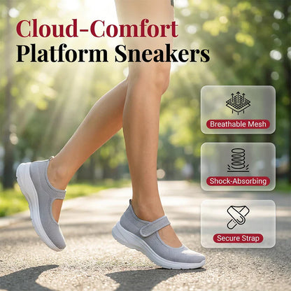 StrideFit Pro Cushioned Walking Sneakers with Adjustable Strap - main product view