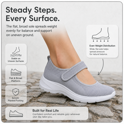 StrideFit Pro™ Cushioned Walking Sneakers with Adjustable Strap