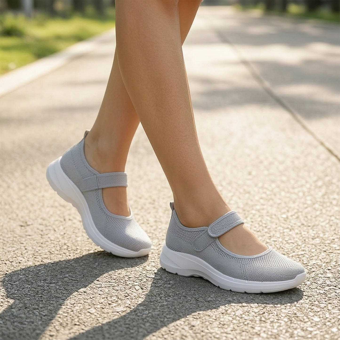 StrideFit Pro™ Cushioned Walking Sneakers with Adjustable Strap