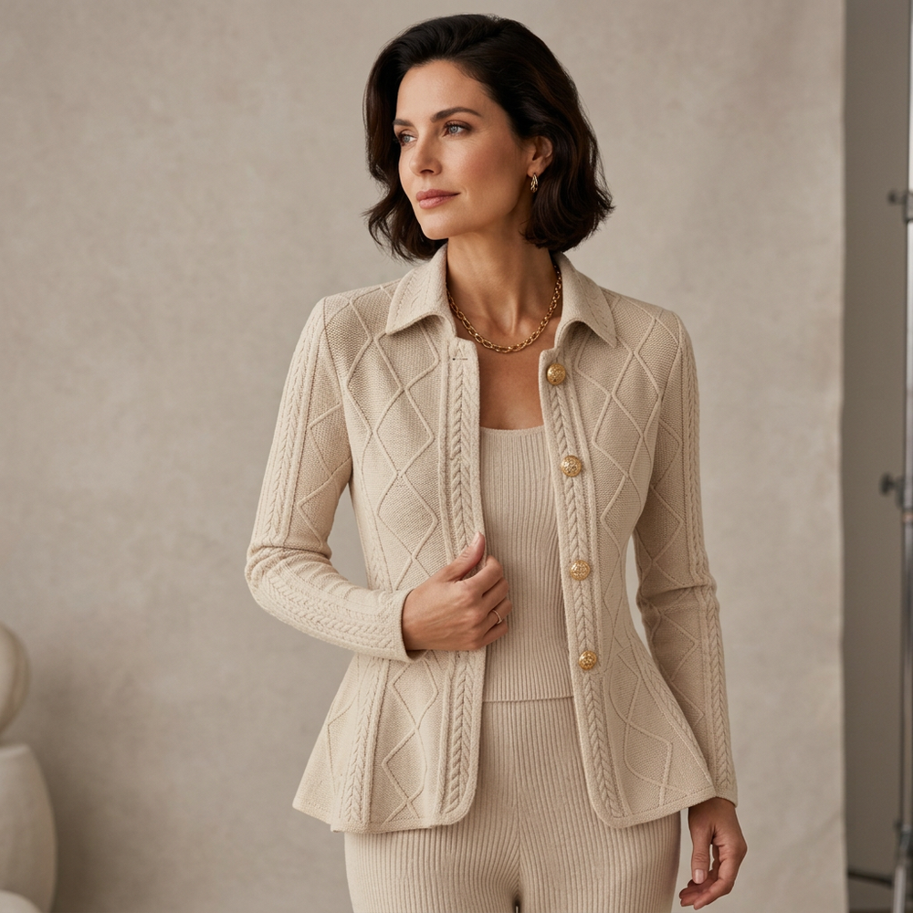 Sveva Nespoli™ Elegant Ruffle Peplum Blazer for Work