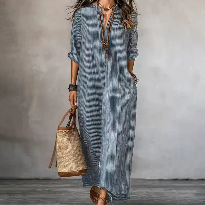 Tania Baccelli™ Striped Maxi Dress for Effortless Everyday Style