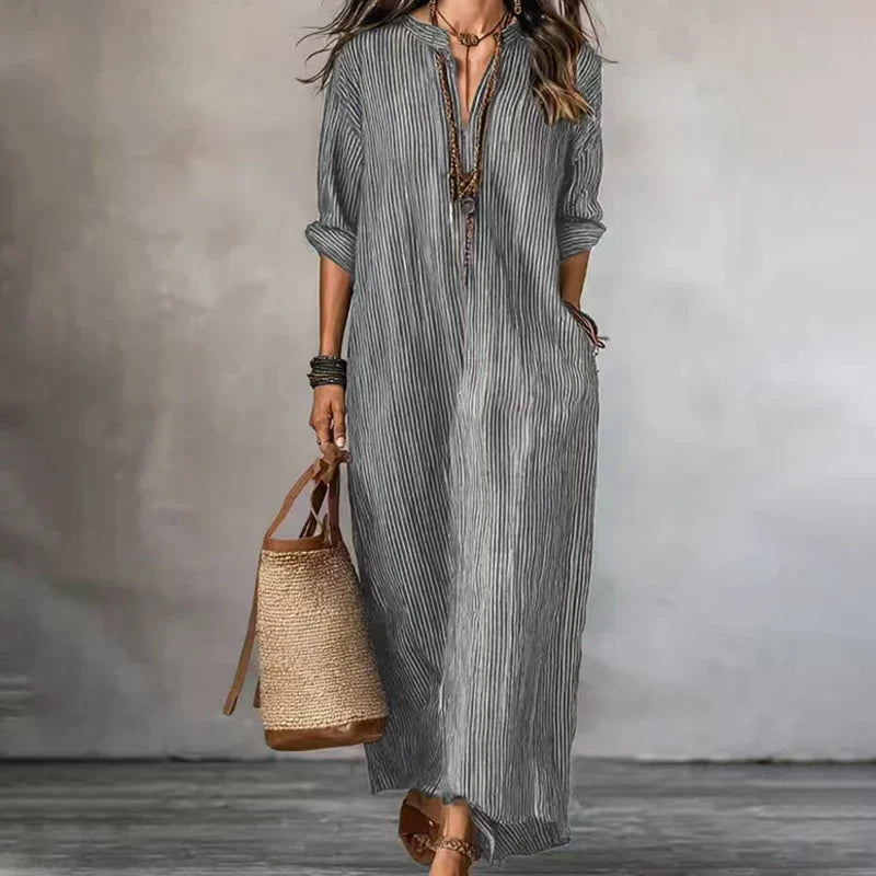 Tania Baccelli™ Striped Maxi Dress for Effortless Everyday Style