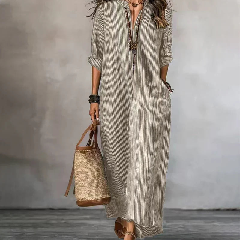 Tania Baccelli™ Striped Maxi Dress for Effortless Everyday Style