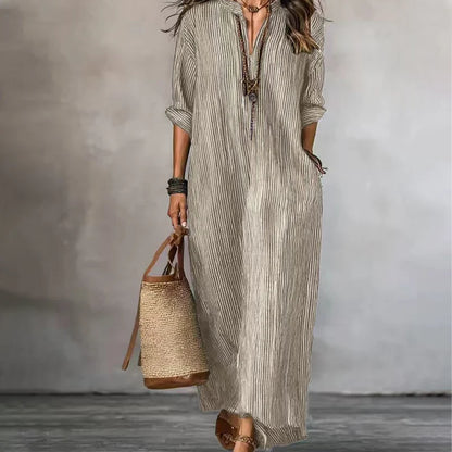 Tania Baccelli™ Striped Maxi Dress for Effortless Everyday Style