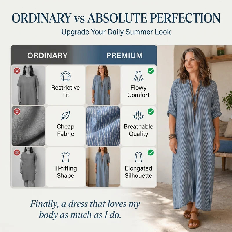 Tania Baccelli™ Striped Maxi Dress for Effortless Everyday Style