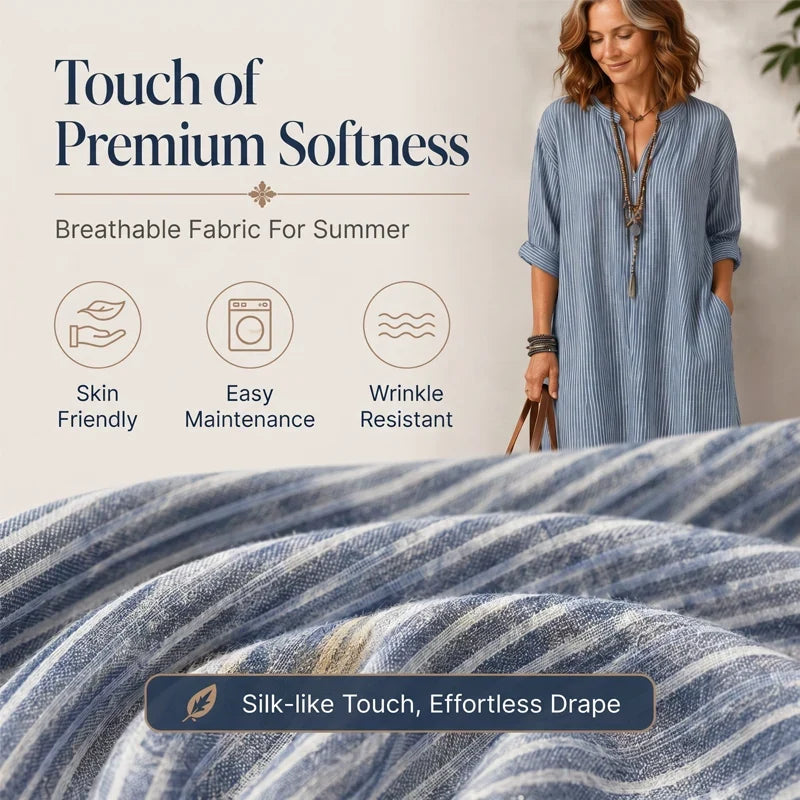 Tania Baccelli™ Striped Maxi Dress for Effortless Everyday Style