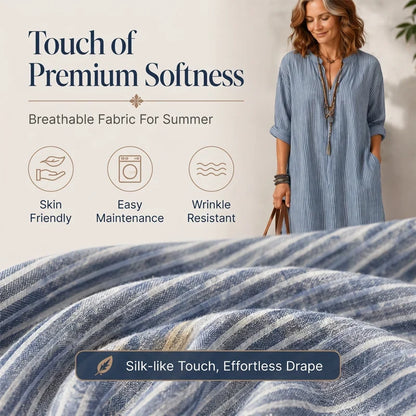 Tania Baccelli™ Striped Maxi Dress for Effortless Everyday Style