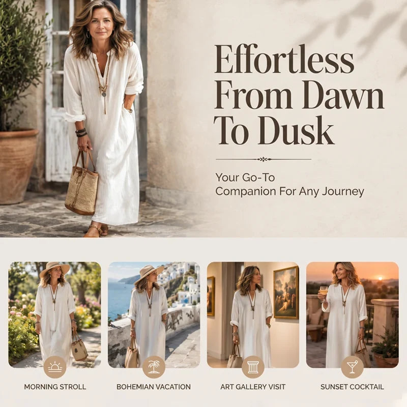 Tania Baccelli™ Striped Maxi Dress for Effortless Everyday Style