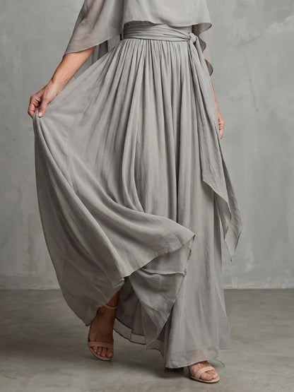 Tania Persico™ Elegant Cold Shoulder Maxi Dress for Curves