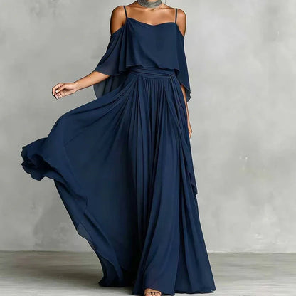 Tania Persico™ Elegant Cold Shoulder Maxi Dress for Curves