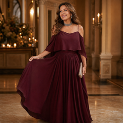 Tania Persico™ Elegant Cold Shoulder Maxi Dress for Curves