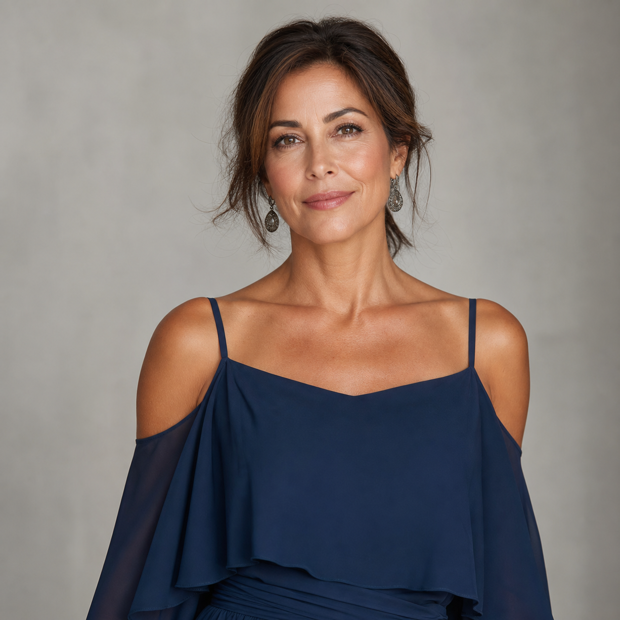 Tania Persico™ Elegant Cold Shoulder Maxi Dress for Curves
