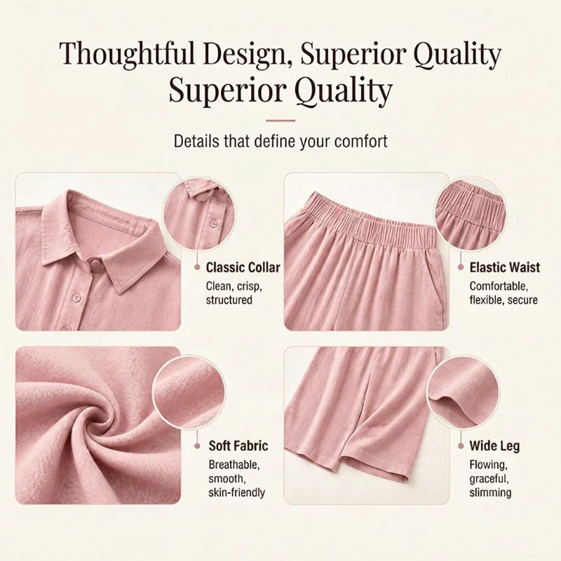 Tania Sanfilippo™ Effortless Button-Up & Wide Leg Outfit