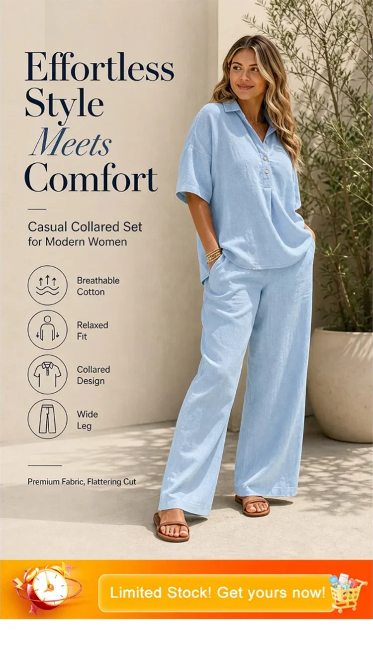 Tania Sanfilippo™ Effortless Button-Up & Wide Leg Outfit