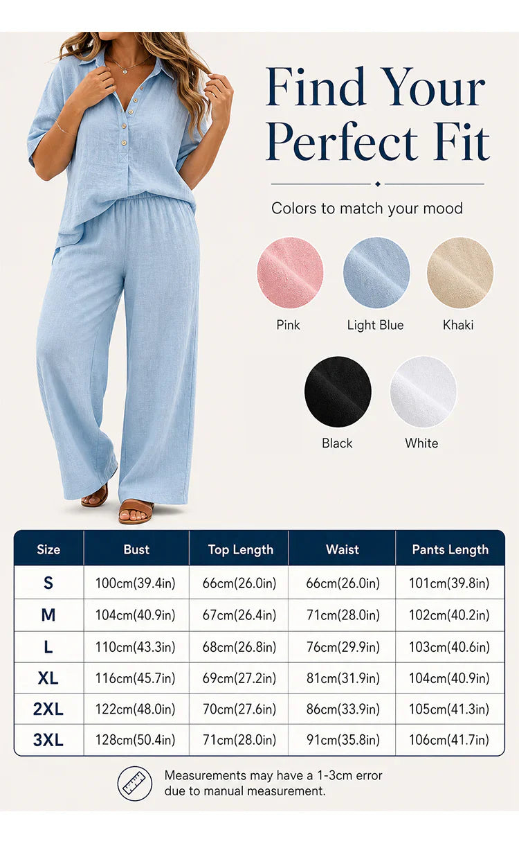 Tania Sanfilippo™ Effortless Button-Up & Wide Leg Outfit