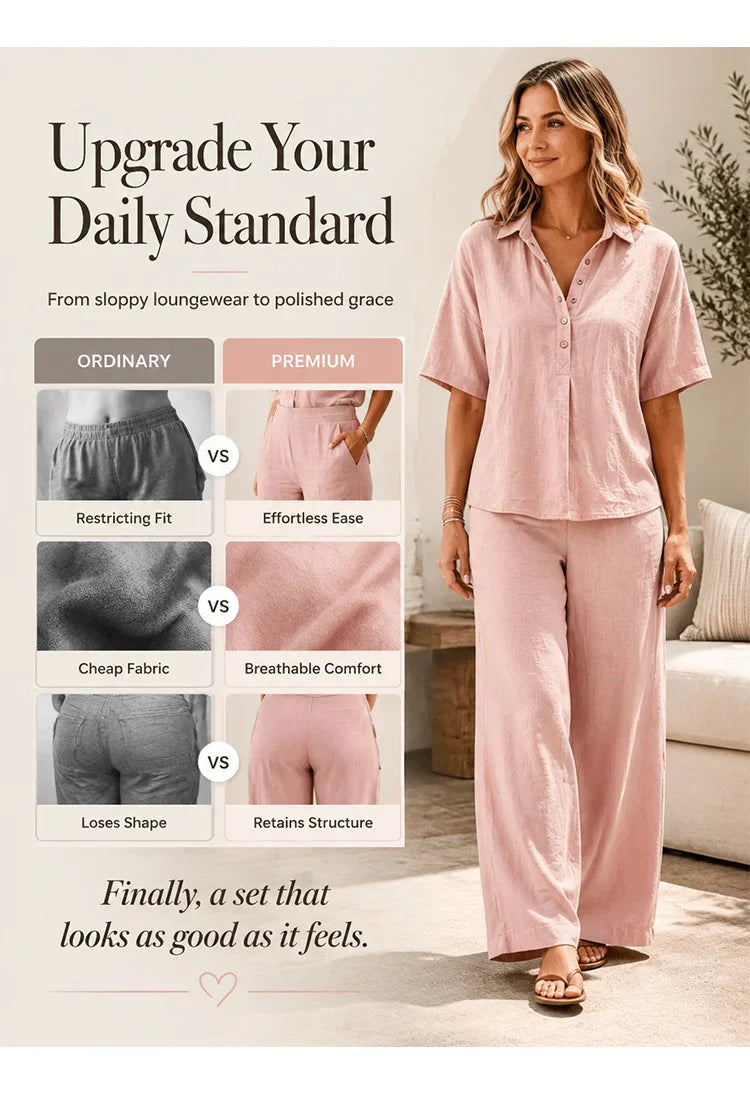 Tania Sanfilippo™ Effortless Button-Up & Wide Leg Outfit