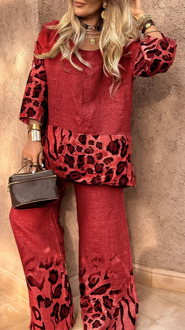 Tania Vassalli™ Elegant Leopard Suit for Special Occasions