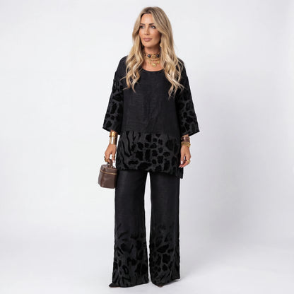 Tania Vassalli™ Elegant Leopard Suit for Special Occasions