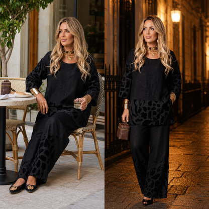 Tania Vassalli™ Elegant Leopard Women's Set for Everyday Wear and Special Occasions