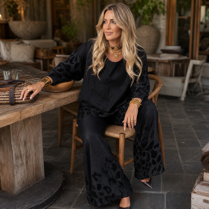 Tania Vassalli™ Elegant Leopard Women's Set for Everyday Wear and Special Occasions