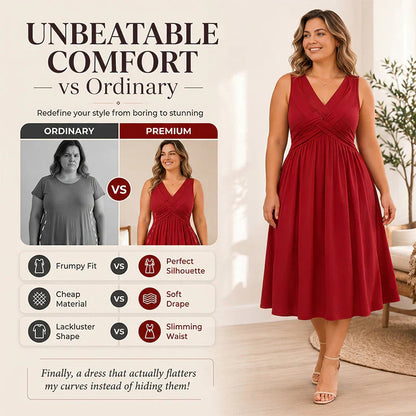 Tecla Tedeschi™ Flattering Sleeveless Dress for Easy Elegance