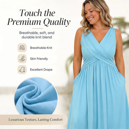 Tecla Tedeschi™ Flattering Sleeveless Dress for Easy Elegance
