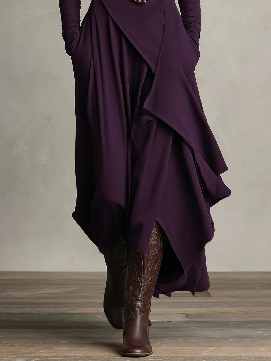Teodora Solinas™ Elegant Turtleneck Dress for All Day Comfort