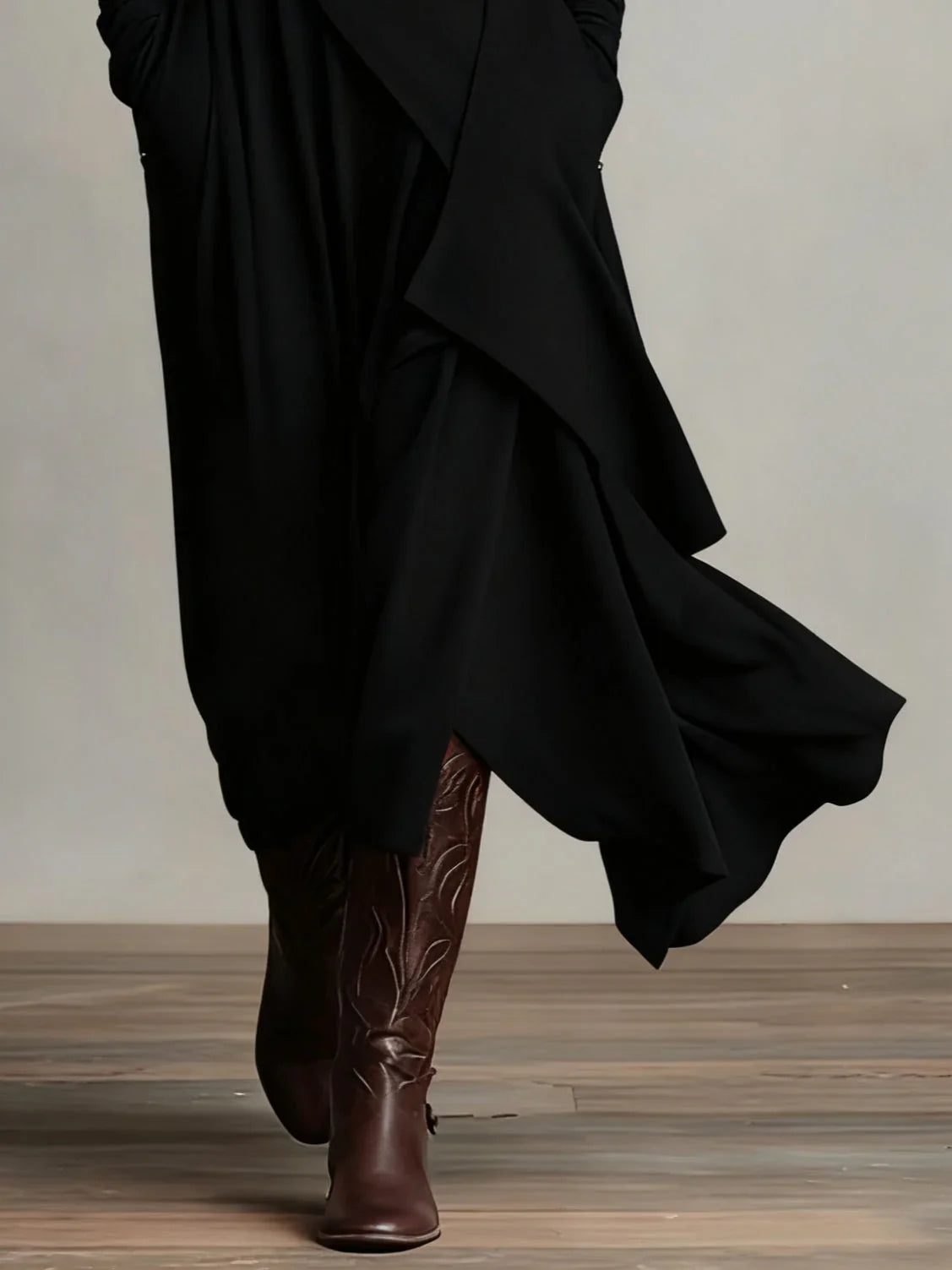 Teodora Solinas™ Elegant Turtleneck Dress for All Day Comfort