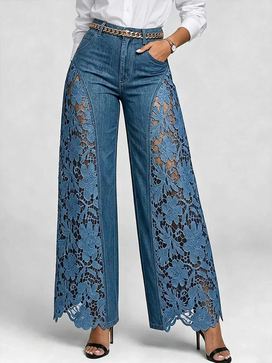 Teodora Zaffaroni Statement Wide-Leg Jeans - main product view