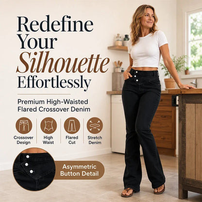 Teresina Cifariello™ High-Waisted Crossover Jeans for a Slimming Silhouette