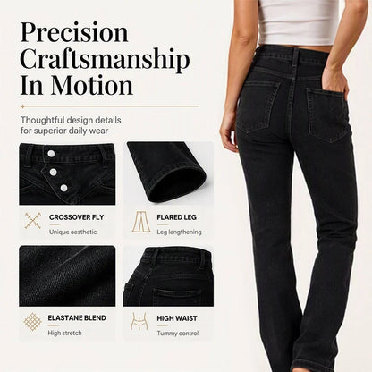 Teresina Cifariello™ High-Waisted Crossover Jeans for a Slimming Silhouette