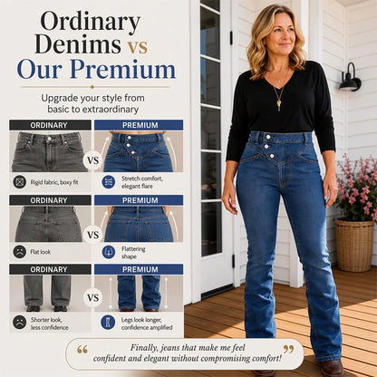 Teresina Cifariello™ High-Waisted Crossover Jeans for a Slimming Silhouette