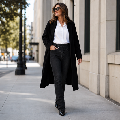 Teresina Cifariello™ High-Waisted Crossover Jeans for a Slimming Silhouette