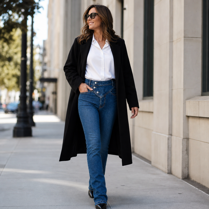 Teresina Cifariello™ High-Waisted Crossover Jeans for a Slimming Silhouette