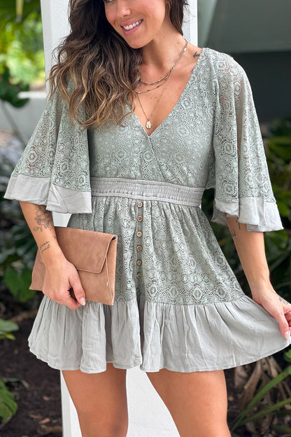 Tessa Park™ Summer romper with buttons