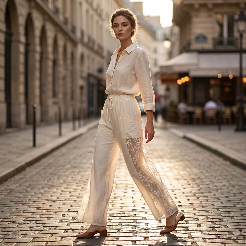 Tiziana Tosi™ Elegant Lace Pants for Everyday Comfort