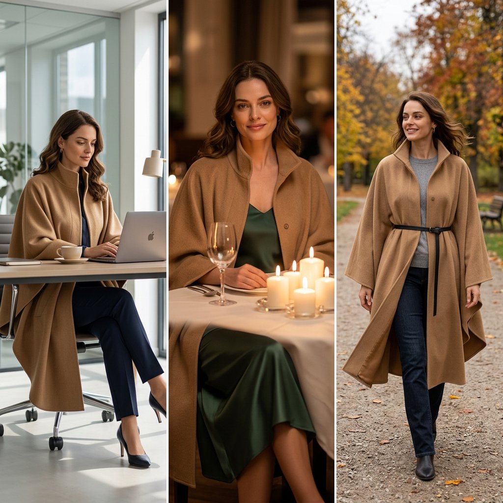 Tonia Fiorentino™ Cape Coat for Effortless Polish