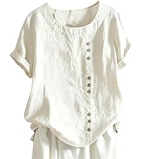 Tosca Floriani™ Breathable Cotton Top with Short Sleeves